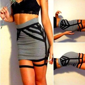 Leg Harness, Emo girl harness, halloween costume.